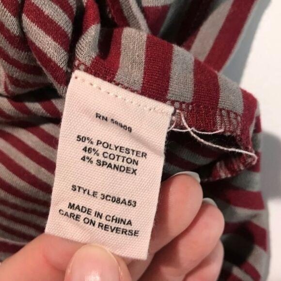 Chelsea & Violet Fitted Striped Dress Size Small 3/4 Sleeve Jersey Sz S - Picture 5 of 6